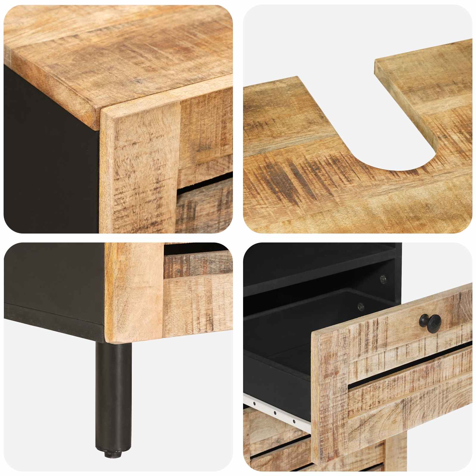 Ensemble de Meubles de Salle de Bain 4 pc Naturel