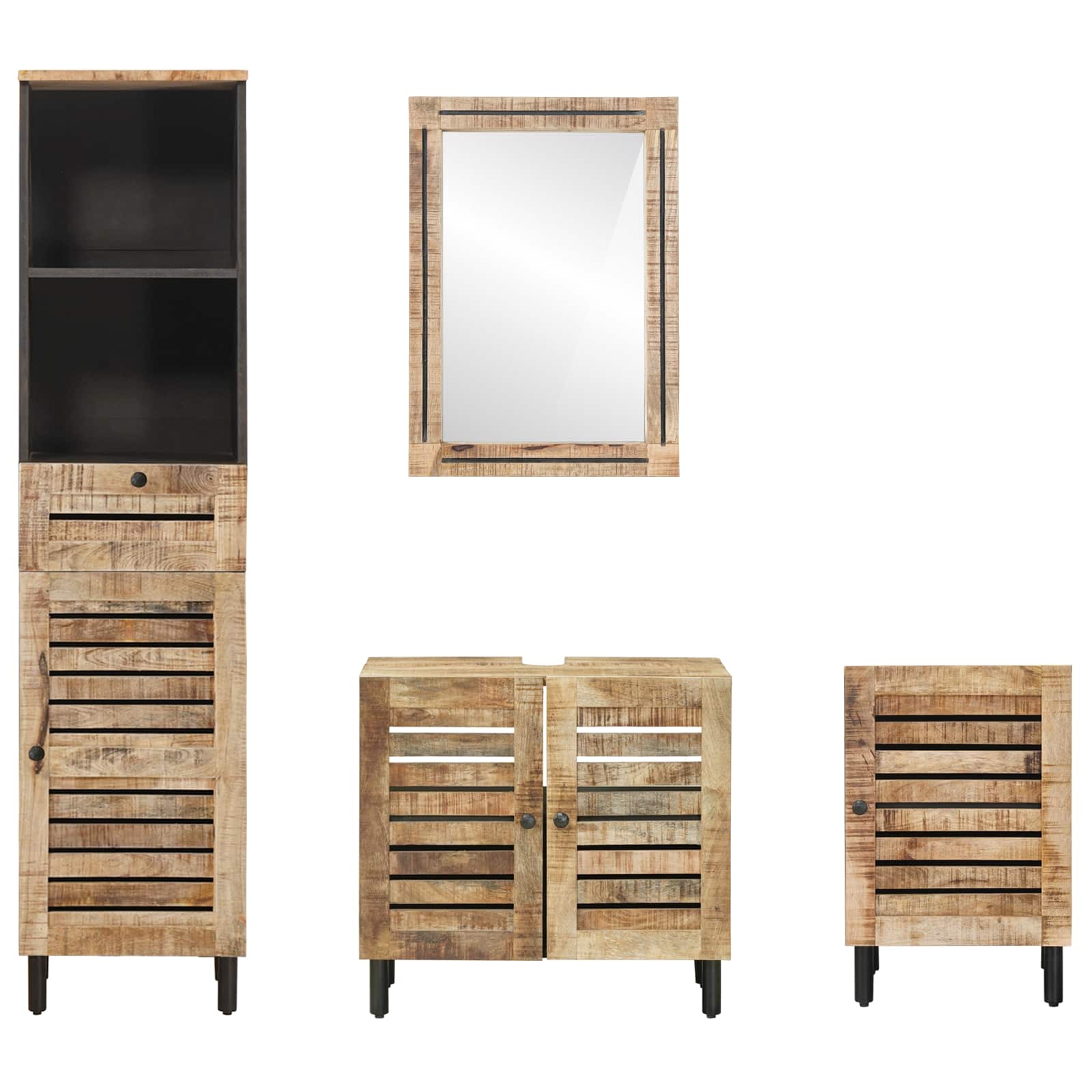 Ensemble de Meubles de Salle de Bain 4 pc Naturel