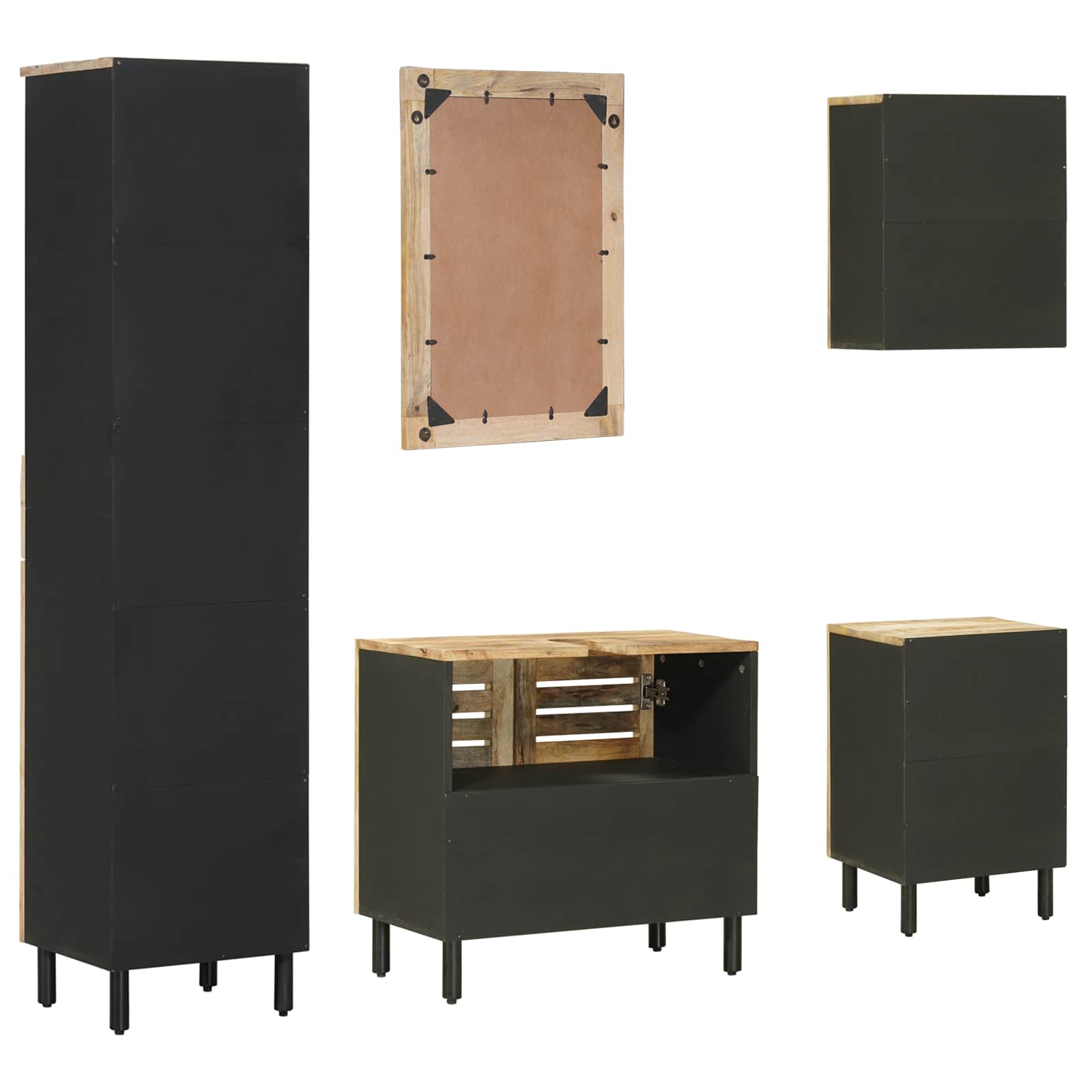 Ensemble de Meubles de Salle de Bain 5 pc Naturel