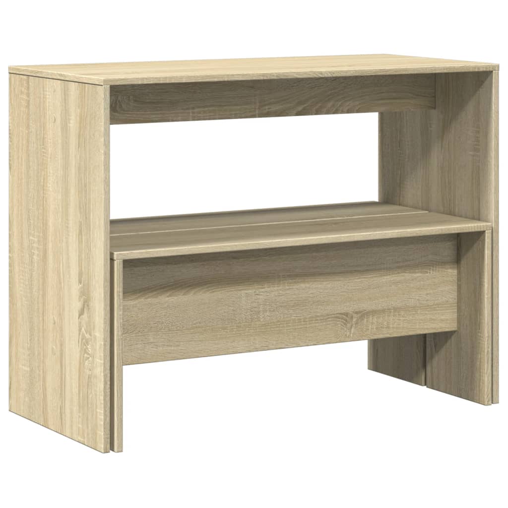 Ensemble table à manger et bancs 3 pcs bois d'ingénierie - XIOS