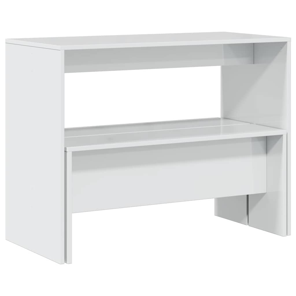 Ensemble table à manger et bancs 3 pcs bois d'ingénierie - XIOS