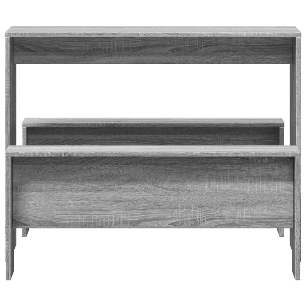 Ensemble table à manger et bancs 3 pcs bois d'ingénierie - XIOS