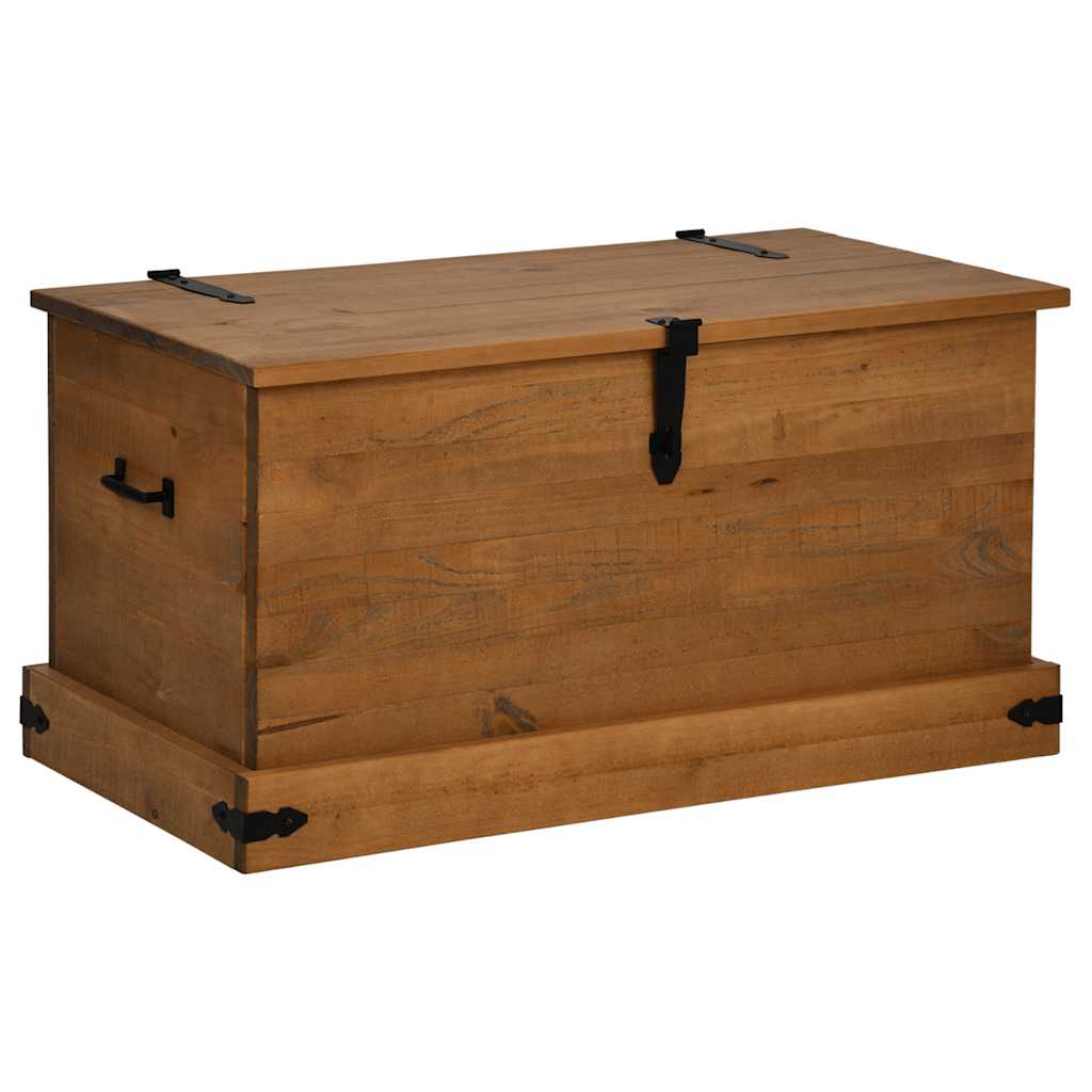 Coffre de rangement HALDEN 91x48x47 cm bois massif pin - XIOS