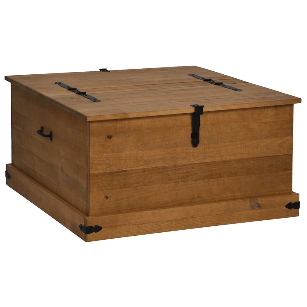 Coffre de rangement HALDEN 91x91x47 cm bois massif pin - XIOS