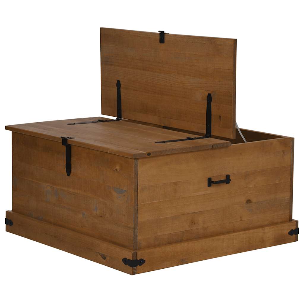 Coffre de rangement HALDEN 91x91x47 cm bois massif pin - XIOS