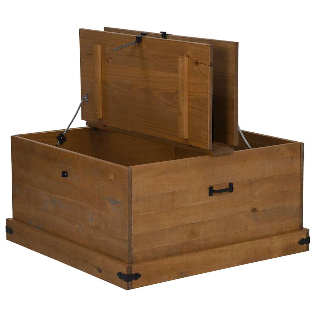 Coffre de rangement HALDEN 91x91x47 cm bois massif pin - XIOS
