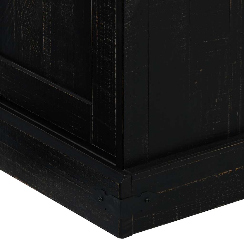 Meuble TV HALDEN 2 portes coulissantes noir 150x40x60 cm