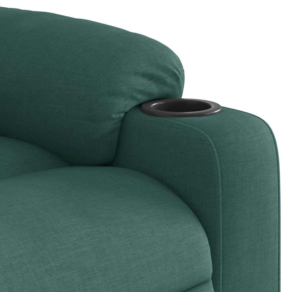 Fauteuil inclinable électrique Vert foncé Tissu - XIOS