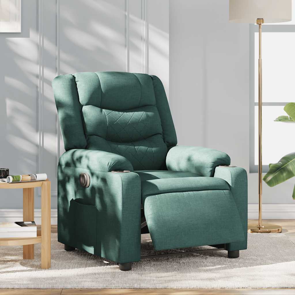 Fauteuil inclinable électrique Vert foncé Tissu - XIOS