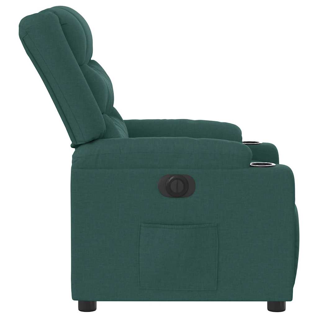 Fauteuil inclinable électrique Vert foncé Tissu - XIOS