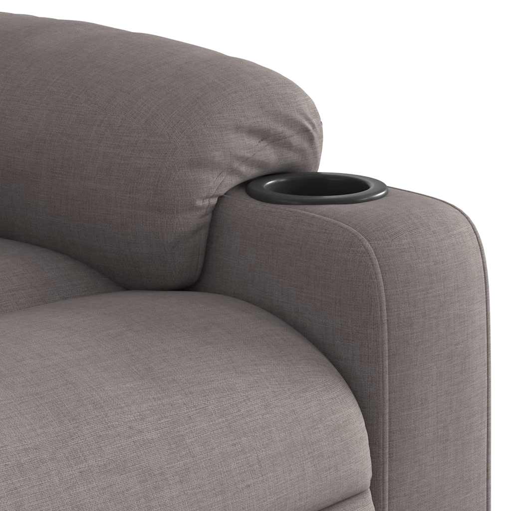 Fauteuil inclinable électrique Taupe Tissu