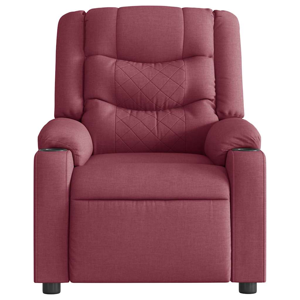 Fauteuil de massage inclinable électrique Rouge bordeaux Tissu - XIOS