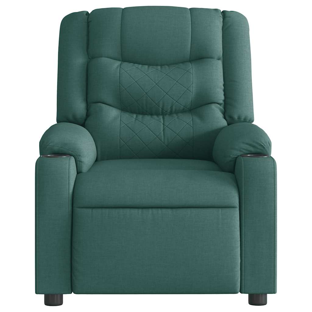Fauteuil de massage inclinable électrique Vert foncé Tissu - XIOS