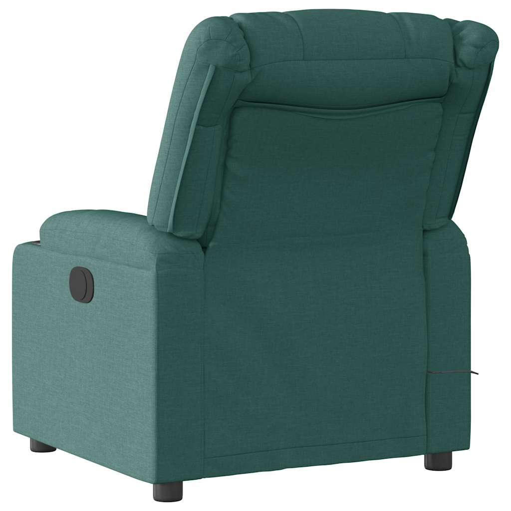 Fauteuil de massage inclinable électrique Vert foncé Tissu - XIOS