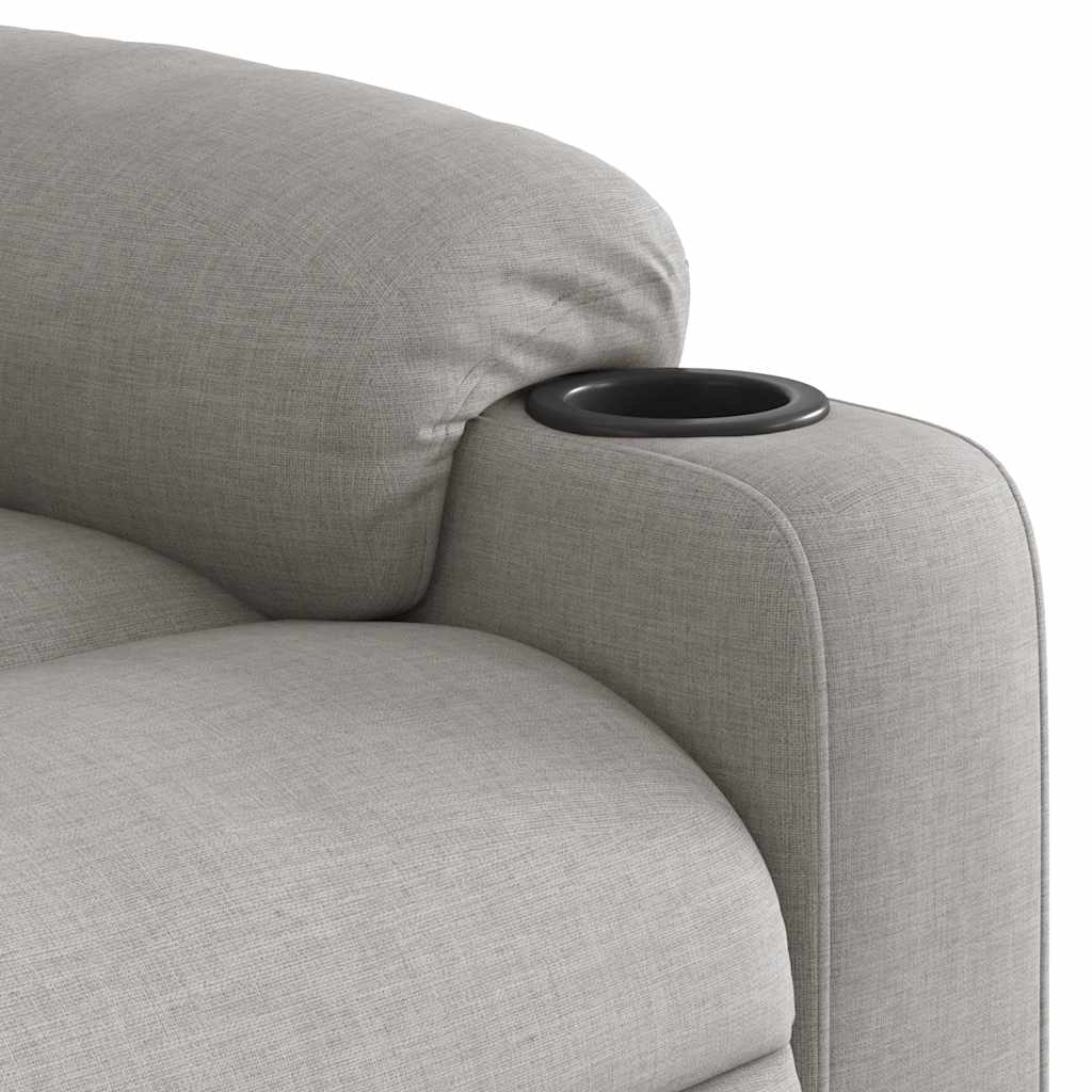 Fauteuil de massage inclinable électrique gris nuage tissu - XIOS
