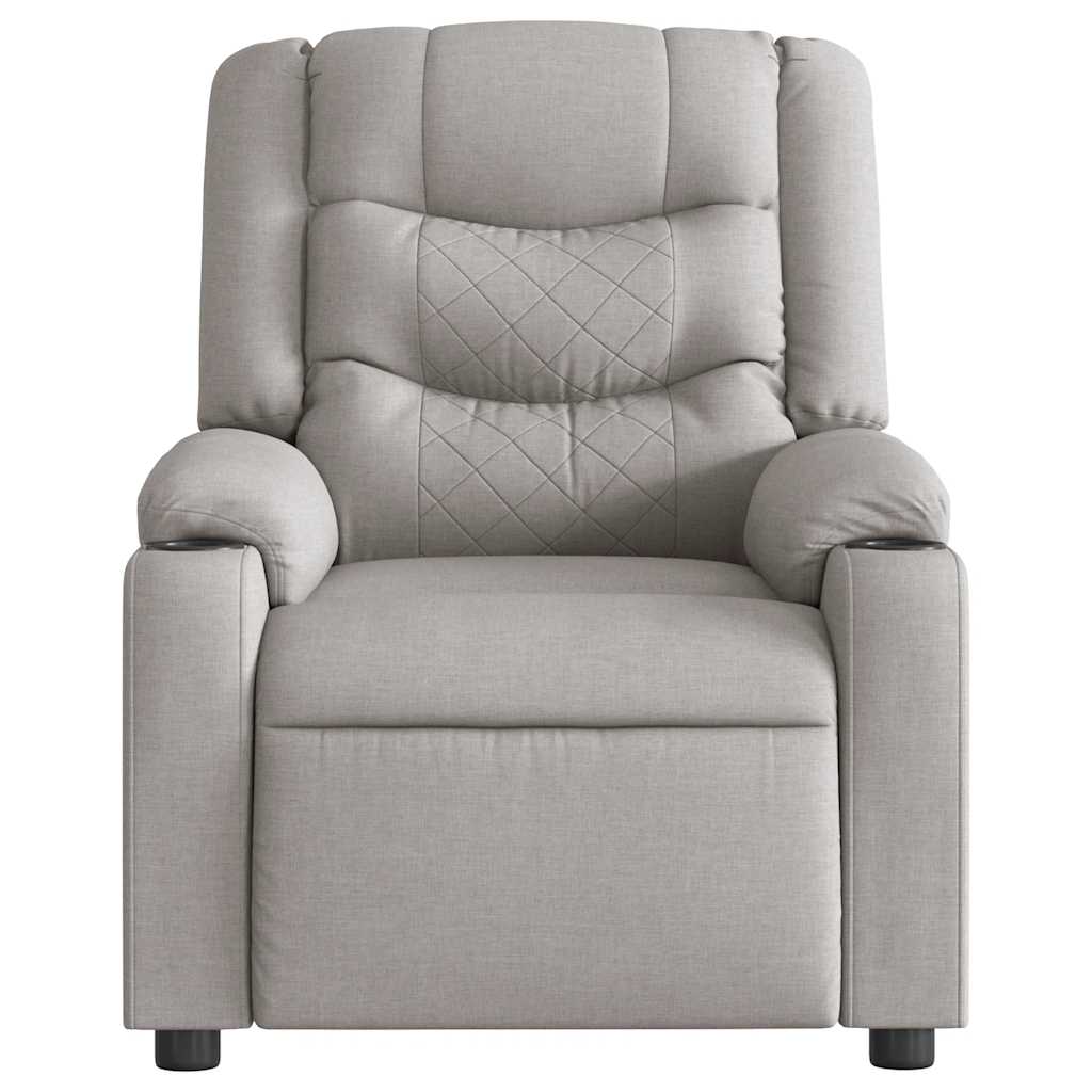 Fauteuil de massage inclinable électrique gris nuage tissu - XIOS