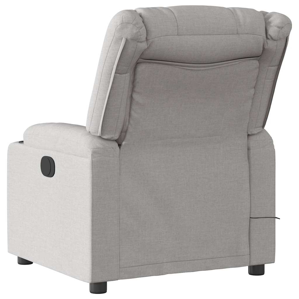 Fauteuil de massage inclinable électrique gris nuage tissu - XIOS
