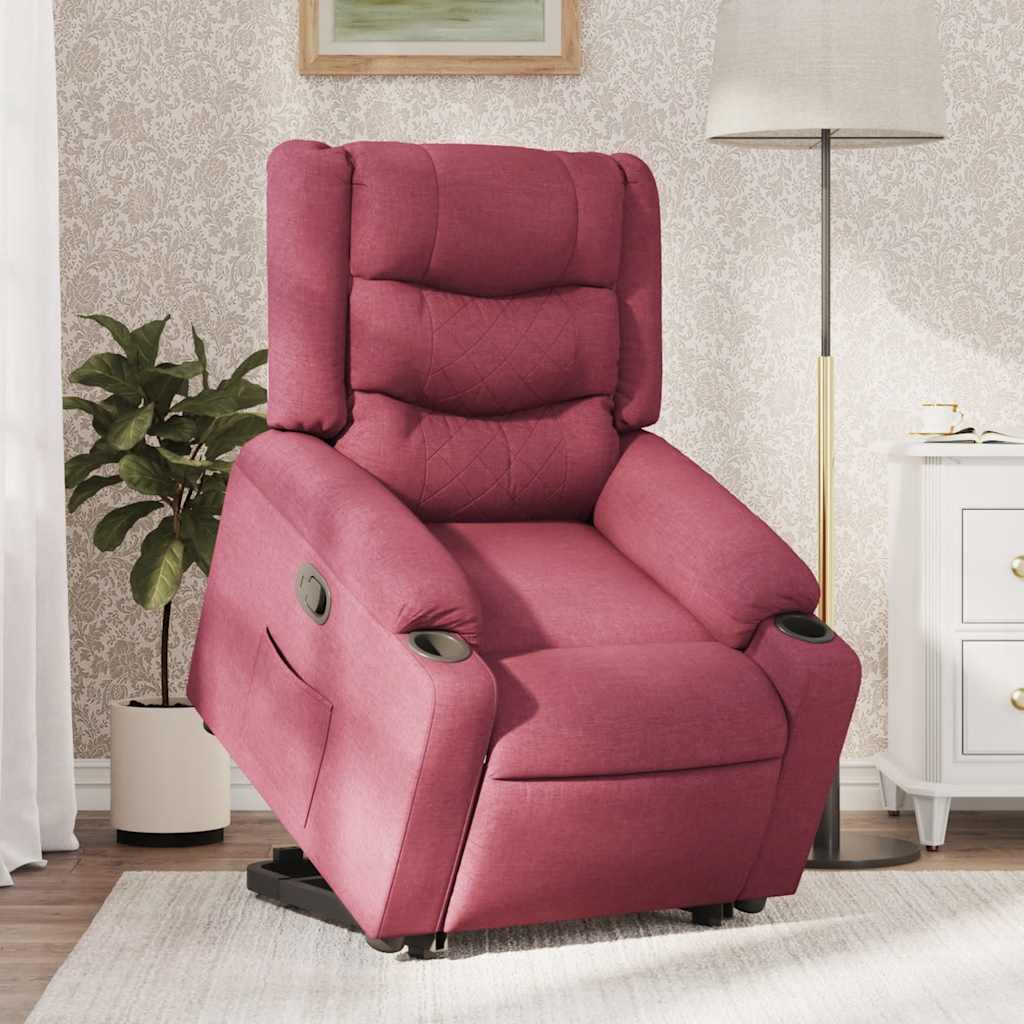 Fauteuil inclinable rouge bordeaux tissu - XIOS