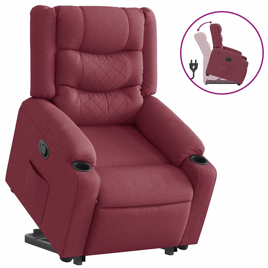 Fauteuil inclinable rouge bordeaux tissu - XIOS