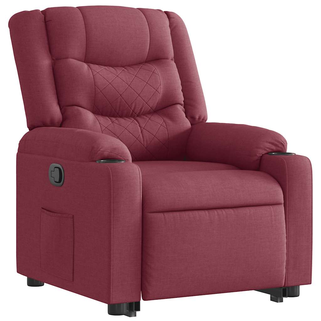 Fauteuil inclinable rouge bordeaux tissu - XIOS