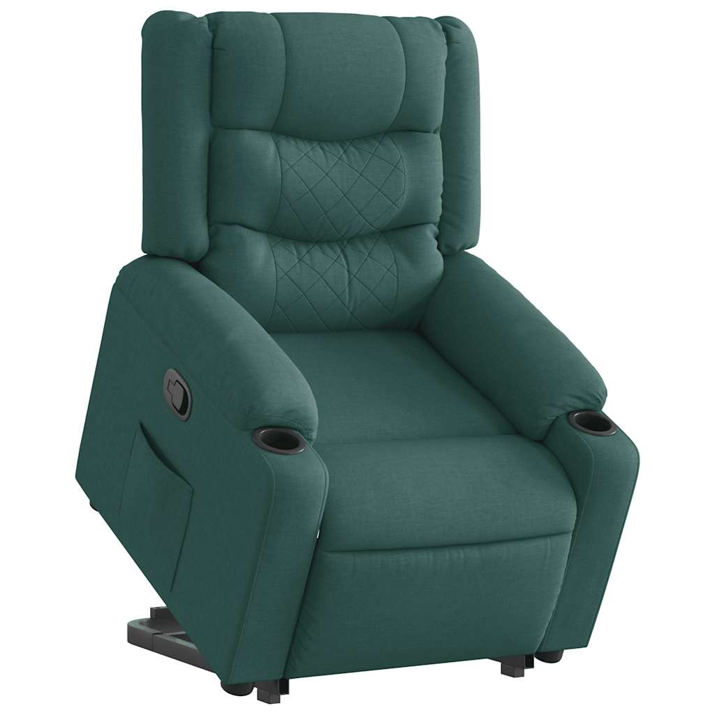 Fauteuil inclinable vert foncé tissu - XIOS