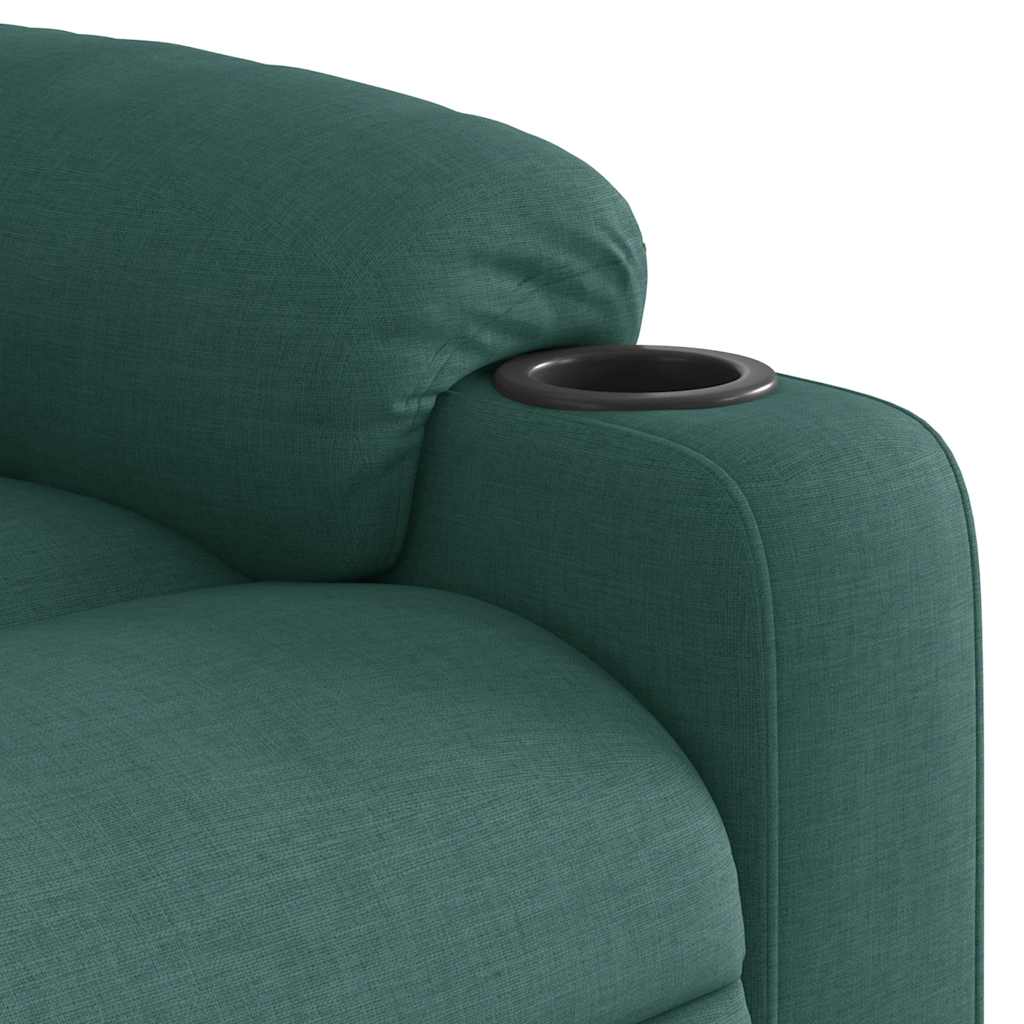 Fauteuil inclinable vert foncé tissu - XIOS