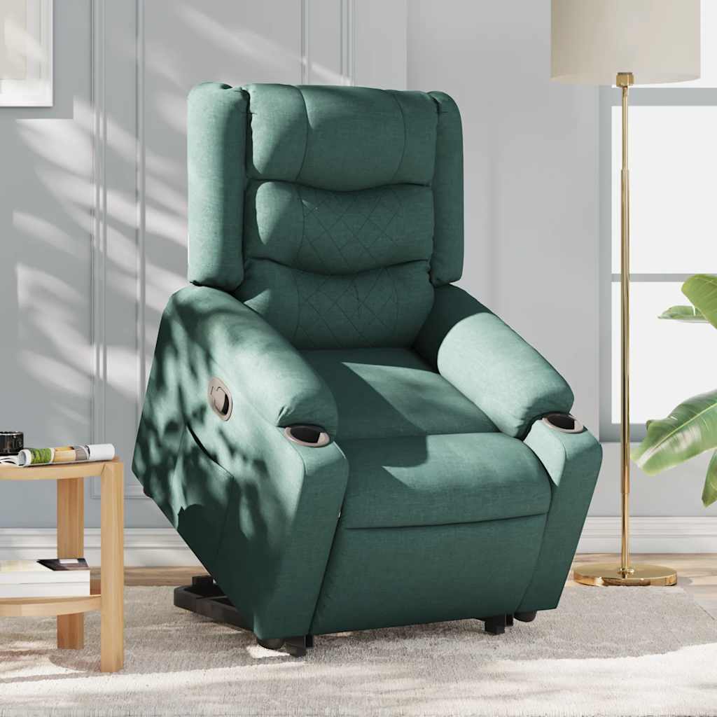 Fauteuil inclinable vert foncé tissu - XIOS