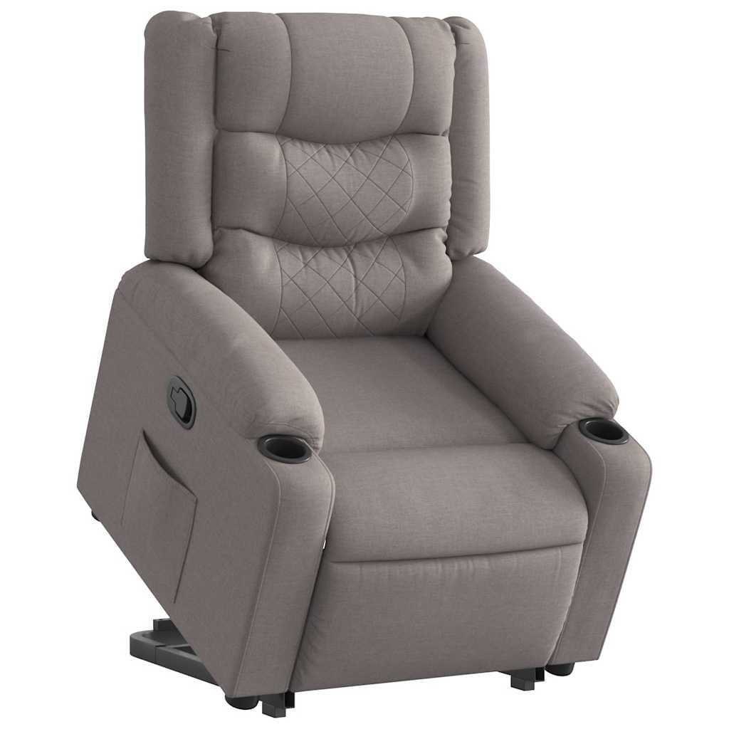 Fauteuil inclinable taupe tissu - XIOS