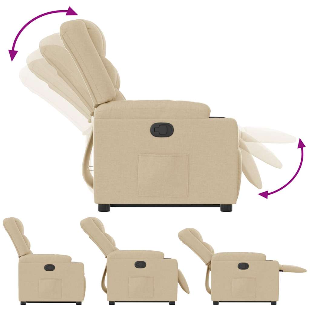 Fauteuil inclinable Crème Tissu - XIOS