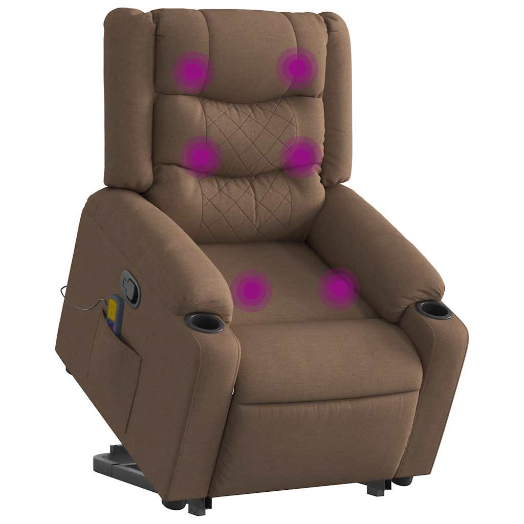 Fauteuil de massage inclinable Marron Tissu - XIOS