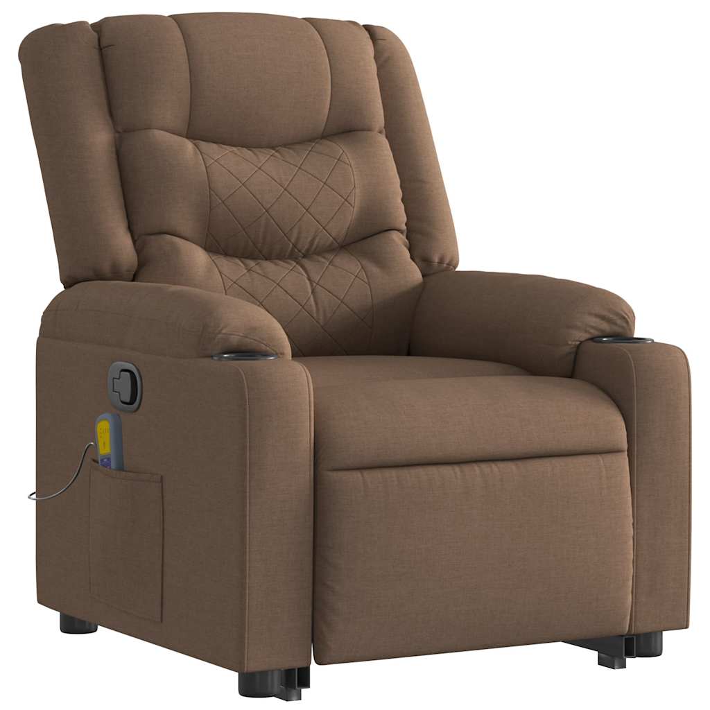 Fauteuil de massage inclinable Marron Tissu - XIOS