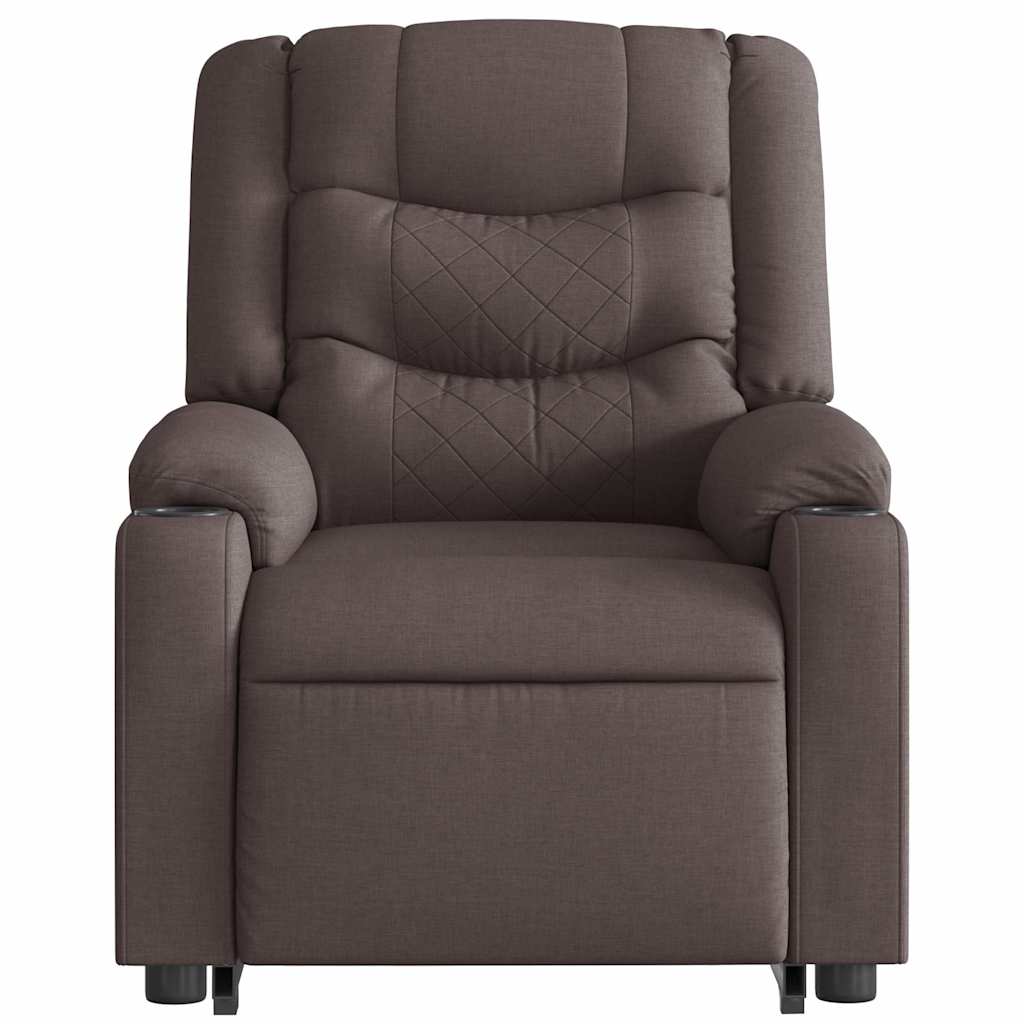 Fauteuil inclinable de massage Marron foncé Tissu - XIOS