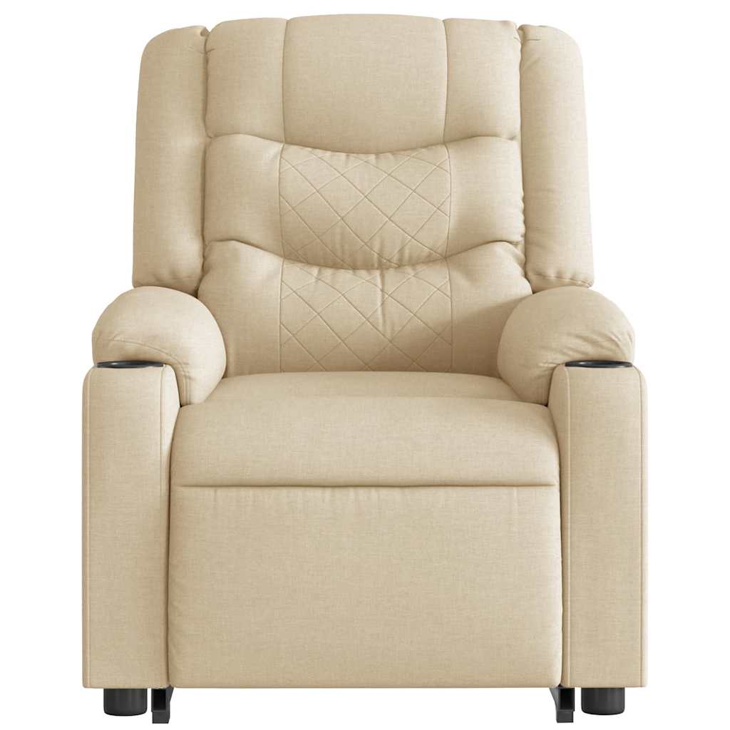 Fauteuil inclinable de massage Crème Tissu - XIOS