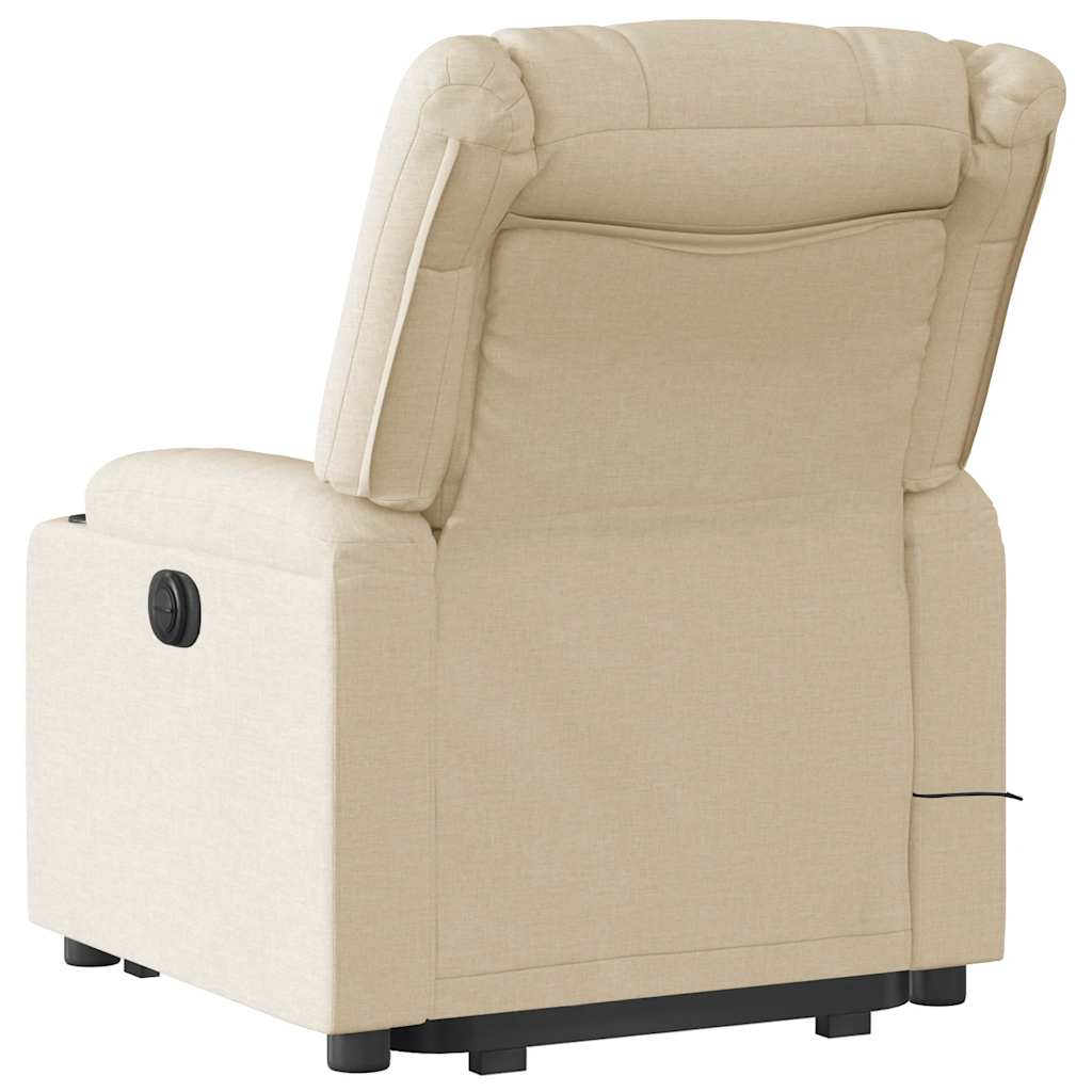 Fauteuil inclinable de massage Crème Tissu - XIOS