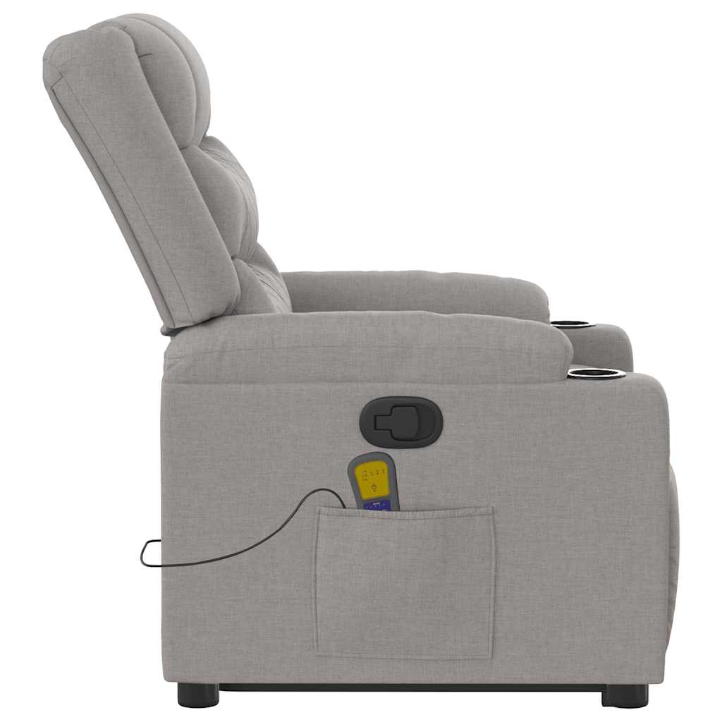Fauteuil de massage inclinable gris nuage tissu - XIOS