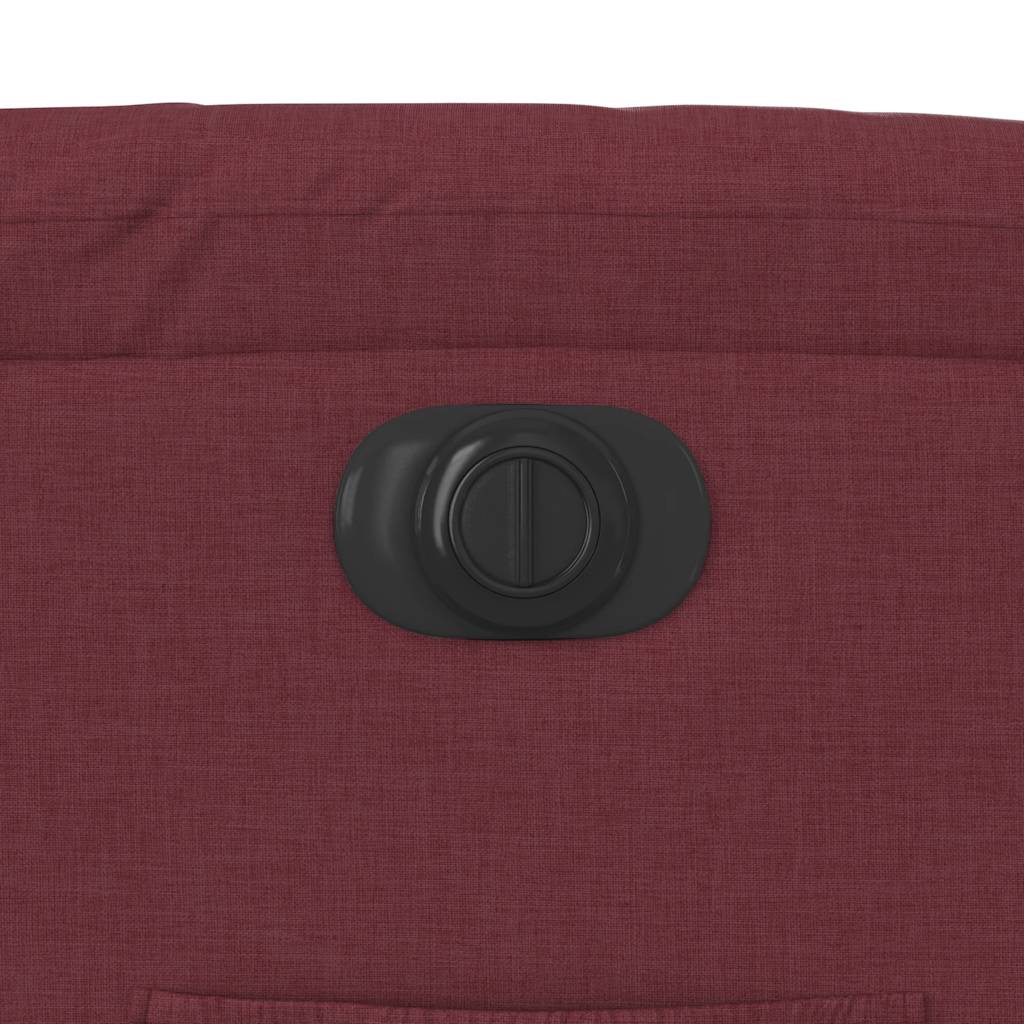 Fauteuil inclinable électrique rouge bordeaux tissu