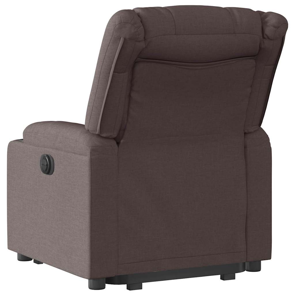 Fauteuil inclinable électrique marron foncé tissu