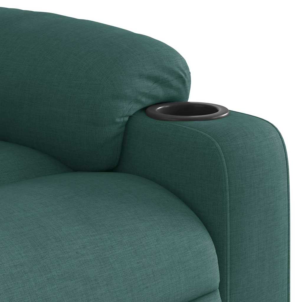 Fauteuil inclinable électrique vert foncé tissu