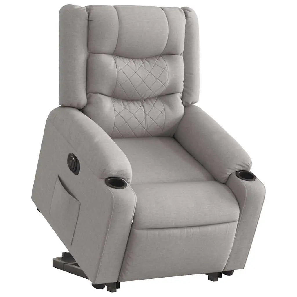 Fauteuil inclinable électrique gris nuage tissu - XIOS
