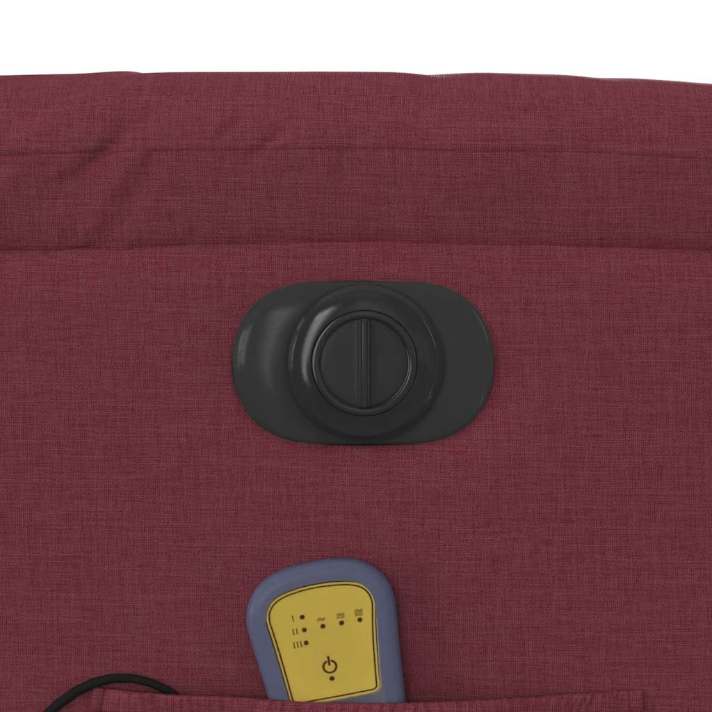 Fauteuil inclinable de massage électrique Rouge bordeaux Tissu
