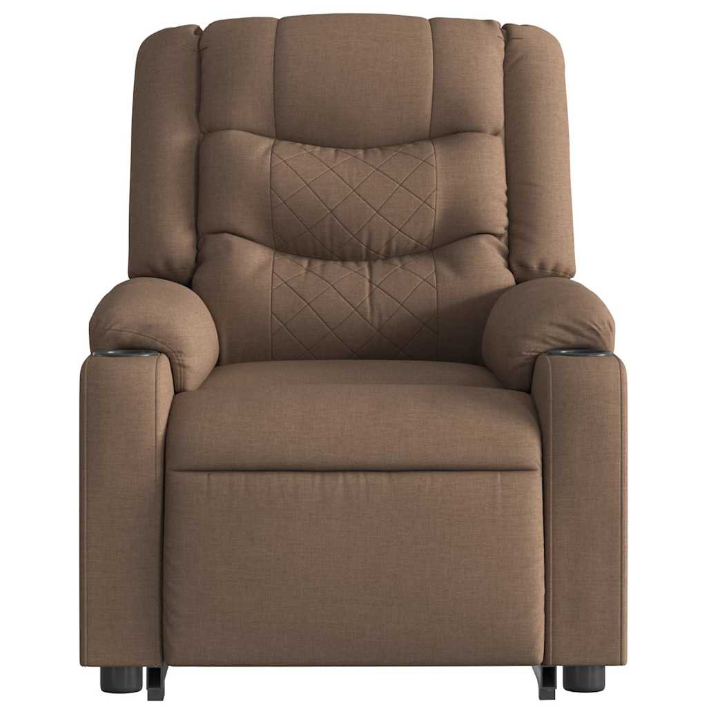 Fauteuil inclinable de massage électrique Marron Tissu - XIOS