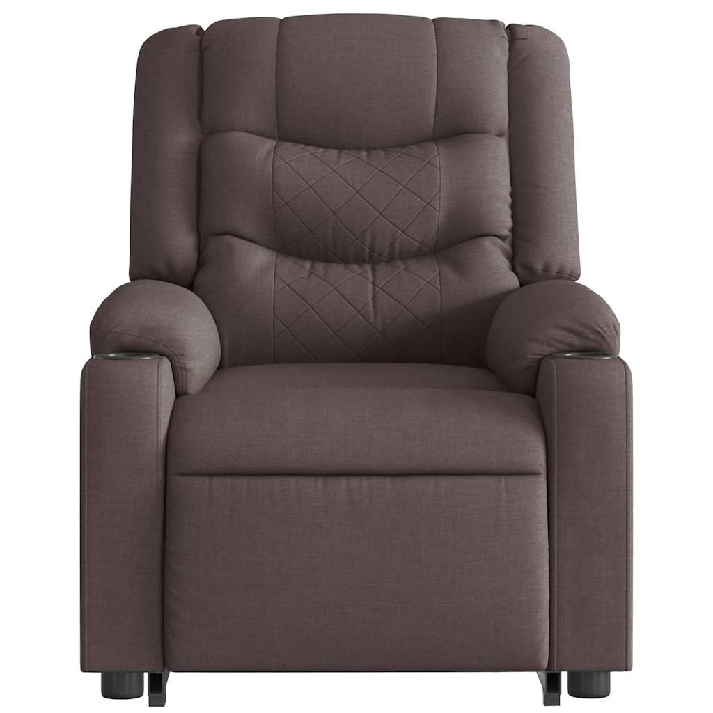 Fauteuil inclinable de massage électrique Marron foncé Tissu - XIOS