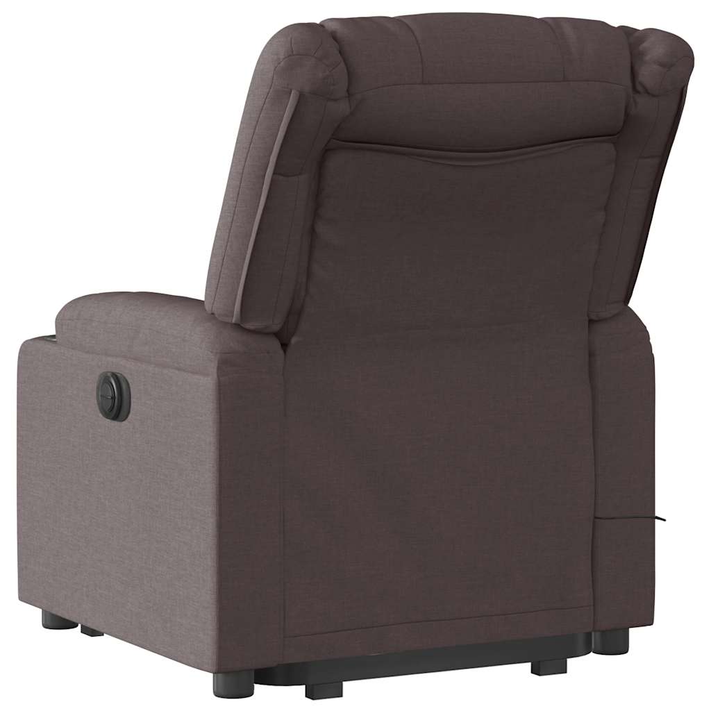 Fauteuil inclinable de massage électrique Marron foncé Tissu - XIOS