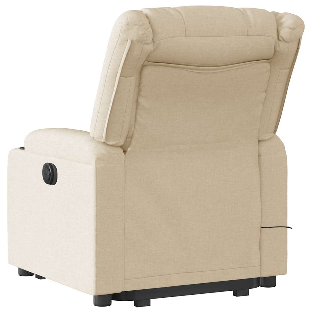 Fauteuil inclinable de massage électrique Crème Tissu - XIOS