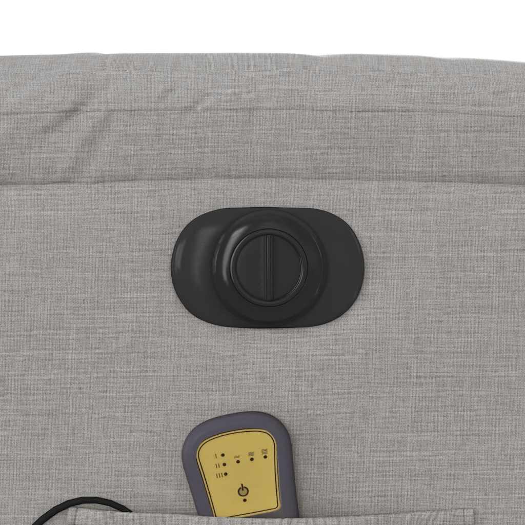 Fauteuil inclinable de massage électrique gris nuage tissu