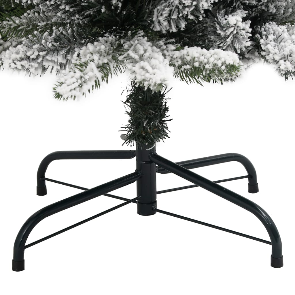 Sapin de Noël artificiel mince avec neige floquée 180 cm PVC/PE - XIOS