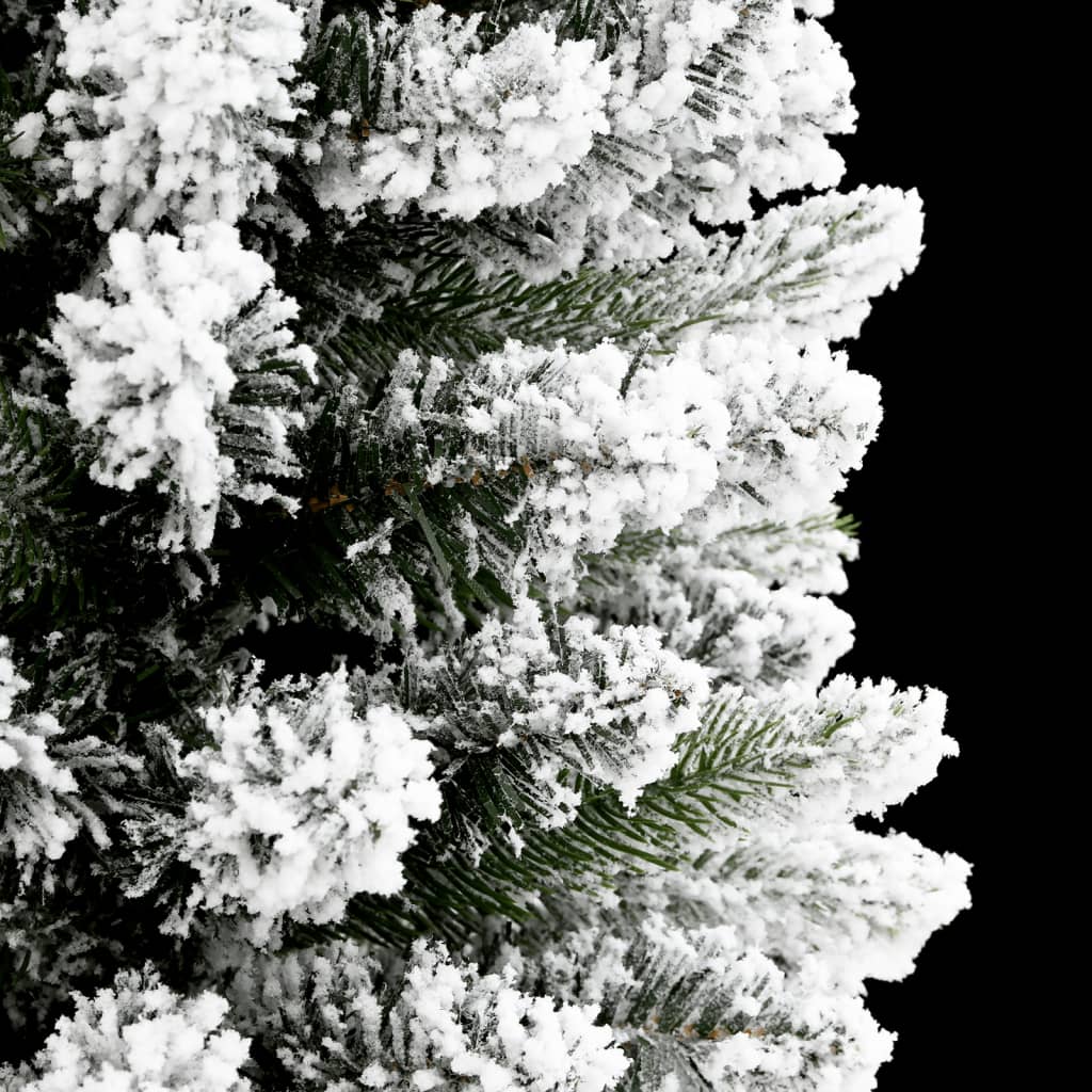 Sapin de Noël artificiel mince avec neige floquée 210 cm PVC/PE - XIOS