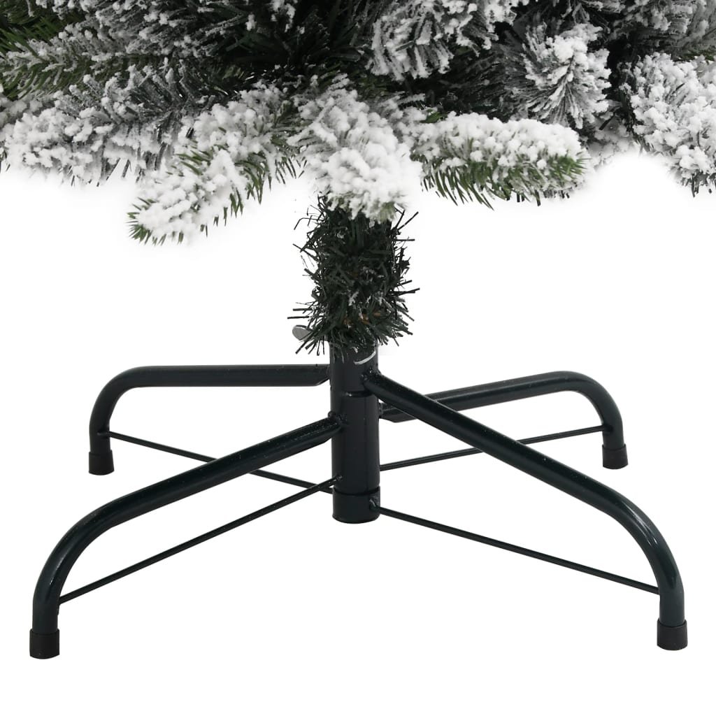 Sapin de Noël artificiel mince avec neige floquée 240 cm PVC/PE - XIOS