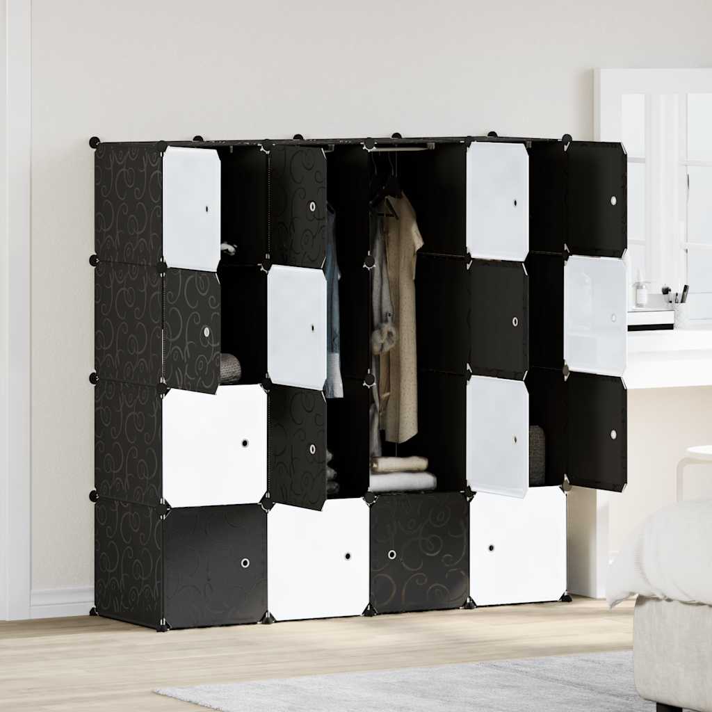 Cubes de rangement 16 pcs avec tiges de suspension PP - XIOS