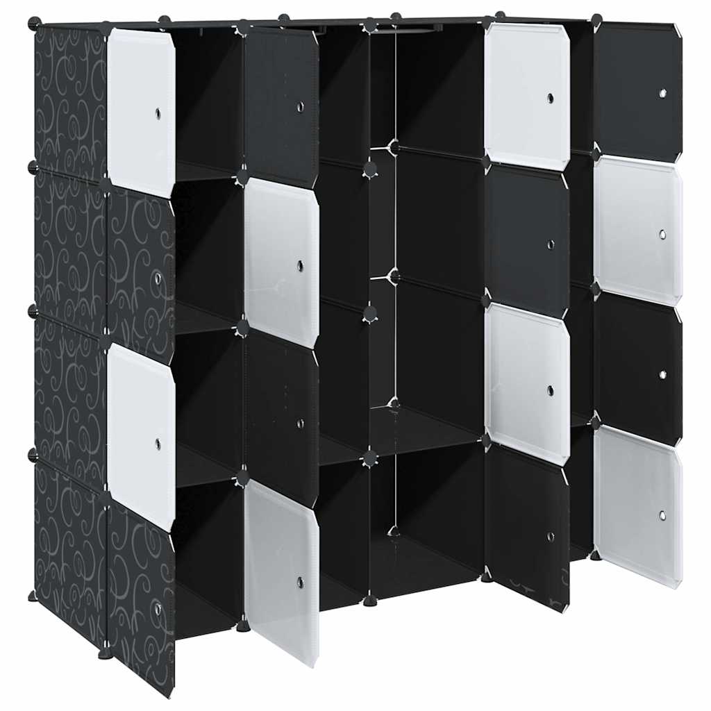 Cubes de rangement 16 pcs avec tiges de suspension PP - XIOS